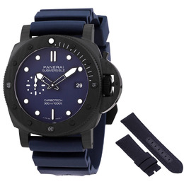 Panerai Submersible Automatic QuarantaQuattro Carbotech Blu Abisso Mens Watch pam01232