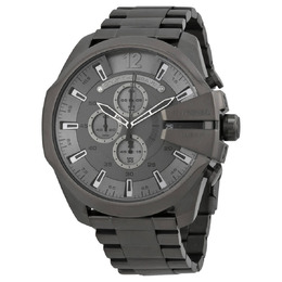Diesel Mega Chief Chronograph Grey Dial Gunmetal Mens Watch dz4282