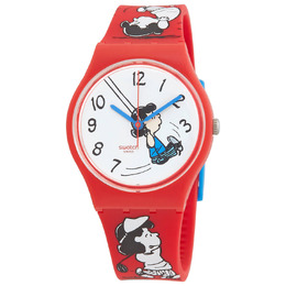 Swatch Peanuts Klunk White Dial Quartz Unisex Watch - SO28Z106