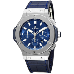 Pre-owned Hublot Big Bang Chronograph Blue Dial Mens Watch 301.sx.7170.lr