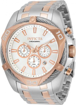 Invicta Bolt Chronograph Quartz Silver Dial Mens Watch 34134