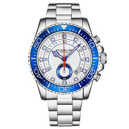 Stuhrling Aquadiver Quartz White Dial Mens Watch m16735