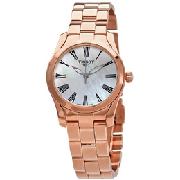 Tissot T-Wave Quartz White Mother of Pearl Dial Ladies Watch t112.210.33.113.00