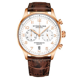 Stuhrling Original Monaco Chronograph Quartz White Dial Mens Watch M16839