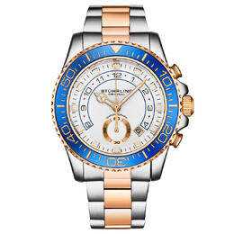 Stuhrling Original Aquadiver Quartz White Dial Mens Watch M16733