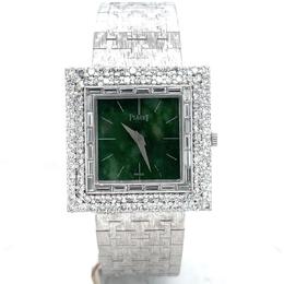 Pre-owned Piaget Vintage Hand Wind Diamond Green Dial Ladies Watch 9209a67
