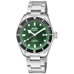 Gevril Yorkville Automatic Green Dial Mens Watch - Model 48606