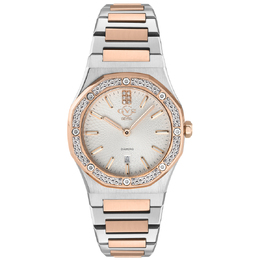 GV2 by Gevril Palmanova Quartz Diamond White Dial Ladies Watch Model 12701