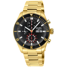 Gevril Yorkville Chronograph Automatic Grey Dial Mens Watch 48628b
