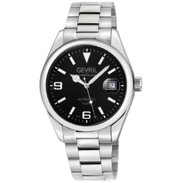 Gevril West Village Automatic Black Dial Mens Watch 48949b