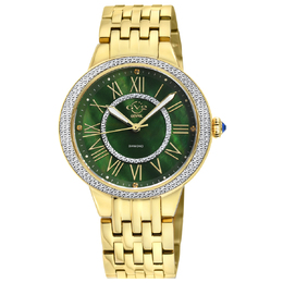 GV2 Gevril Astor II Quartz Ladies Watch Yellow Gold-tone Mother of Pearl Dial