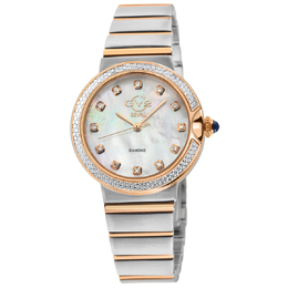 Gevril Sorrento Diamond Mother of Pearl Dial Ladies Watch - Article No. 12443B