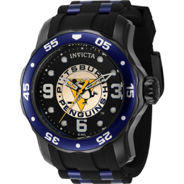 Invicta NHL Pittsburgh Penguins Quartz Black Dial Mens Watch 42646