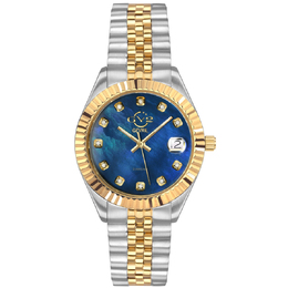 Gevril Naples Diamond Mother of Pearl Dial Ladies Watch 12406