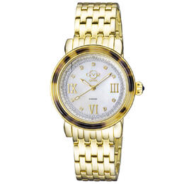 Gevril Marsala Tortoise Diamond Mother of Pearl Dial Ladies Watch 9851b