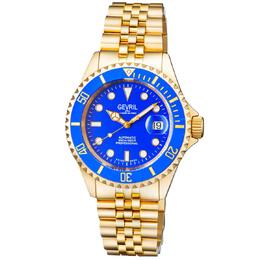 Gevril Wall Street Automatic Blue Dial Mens Watch 4854B 48803