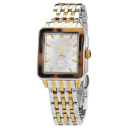 Gevril Bari Tortoise Diamond Mother of Pearl Dial Ladies Watch 9247b
