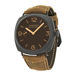 Pre-owned Panerai Radiomir Composite 3 Days Brown Dial Mens Watch pam00504