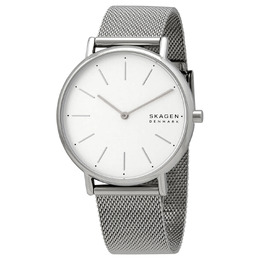 Skagen Signatur SKW2785 Ladies Stainless Steel Mesh Watch with White Dial