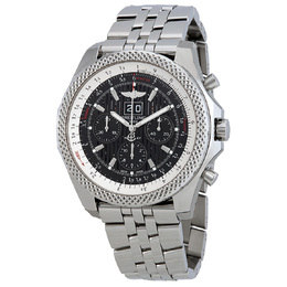 Pre-owned Breitling Bentley 6.75 Speed Chronograph Automatic Black Dial Mens Watch a4436412/bc77.990a