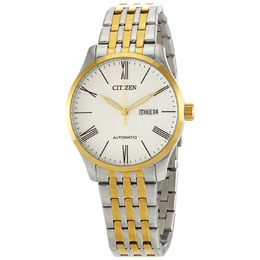 Citizen Automatic White Dial Two-tone Mens Watch NH8354-58A