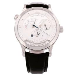 Pre-owned Jaeger-LeCoultre Master Geographic Automatic Silver Dial Mens Watch Model 142.8.92