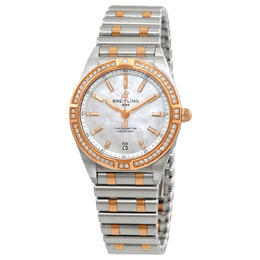Breitling Chronomat Quartz Chronometer Diamond Mother of Pearl Dial Two-tone Ladies Watch u77310591a2u1
