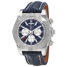 Breitling Chronomat GMT Chronograph Automatic Chronometer Blue Dial Mens Watch ab041012/ba69.761p.a20d.1