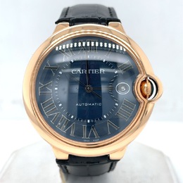 Pre-owned Cartier Ballon Bleu de Cartier Blue Dial Mens Watch wgbb0036