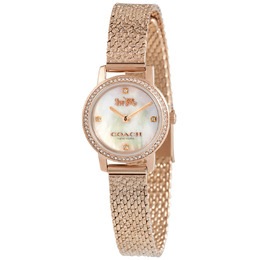 Coach Audrey Quartz Crystal Mother of Pearl Dial Ladies Watch - 14503372