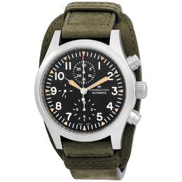 Hamilton Khaki Field Chronograph Automatic Black Dial Mens Watch h71706830