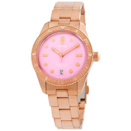 Oris Divers Sixty-Five Bronze Automatic Pink Dial Unisex Watch 01 733 7771 3158-07 8 19 15 oris 01 733 7771 315807 8 19 15