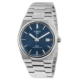 Tissot T-Classic PRX Automatic Mens Watch Blue Dial Stainless Steel Case Model T137.407.11.041.00