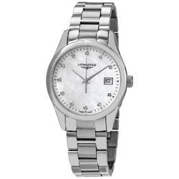 Longines Conquest Classic Quartz Diamond Watch l2.386.4.87.6