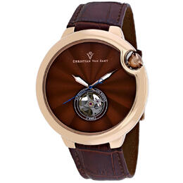 CV0144 Christian Van Sant Cyclone Mens Automatic Brown Dial Watch