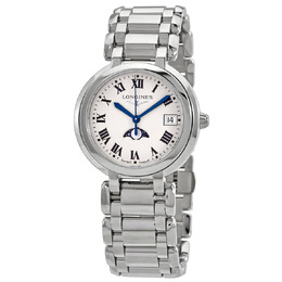 Longines PrimaLuna Quartz Silver Dial Ladies Watch l8.116.4.71.6