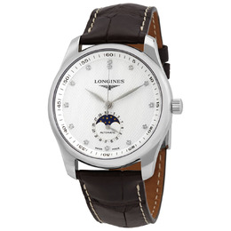 Longines Master Automatic Diamond Silver Dial Mens Watch L2.909.4.77.3