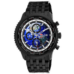 Seapro Meridian World Timer GMT Blue Dial Mens Watch sp7322