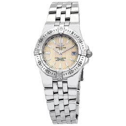 Breitling Quartz Ladies Watch A7134012/I508 - Silver-tone stainless steel case and bracelet, Mother of Pearl dial with silver-tone hands