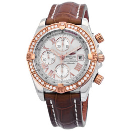 Breitling Chronomat Evolution Chronograph Automatic Chronometer Diamond Silver Dial Mens Watch c1335653/a619.737p.a20ba.1