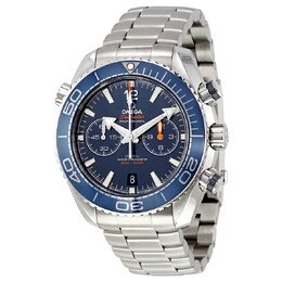 Pre-owned Omega Seamaster Planet Ocean Chronograph Blue Dial Mens Watch 215.30.46.51.03.001