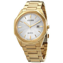 Citizen Eco-Drive Octagon Silver Dial Men Watch bm7492-57a