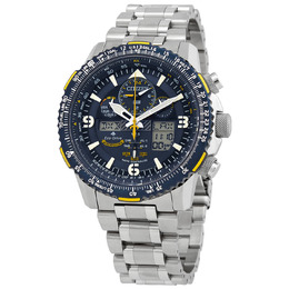 Citizen Promaster Skyhawk A-T Perpetual Alarm Chronograph Blue Dial Mens Watch jy8078-52l