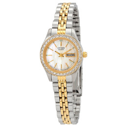 Citizen Quartz Crystal Mother of Pearl Dial Ladies Watch eq0534-50d