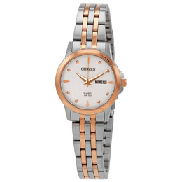 Citizen Quartz Silver Dial Two-tone Ladies Watch eq0605-53a