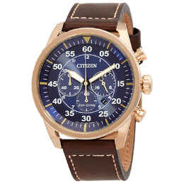 Citizen Avion Chronograph Eco-Drive Blue Dial Mens Watch ca4213-18l