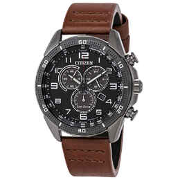 Citizen AR Eco-Drive Chronograph Black Dial Mens Watch at2447-01e