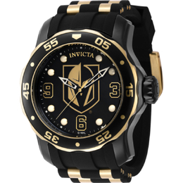 Invicta NHL Vegas Golden Knights Quartz Black Dial Mens Watch 42321