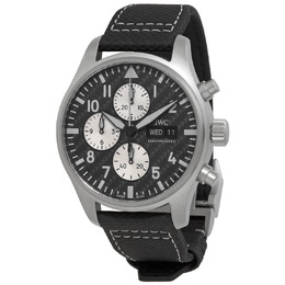 IWC Pilot Chronograph AMG Automatic Carbon Dial Mens Watch iw377903