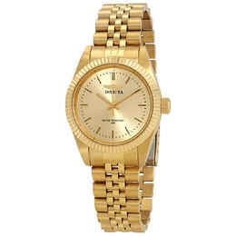 Invicta Specialty Gold Dial Yellow Gold-tone Ladies Watch - 29411